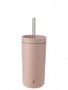 Stelton TO GO Kubek Termiczny ze Słomką 400 ml / Różowy